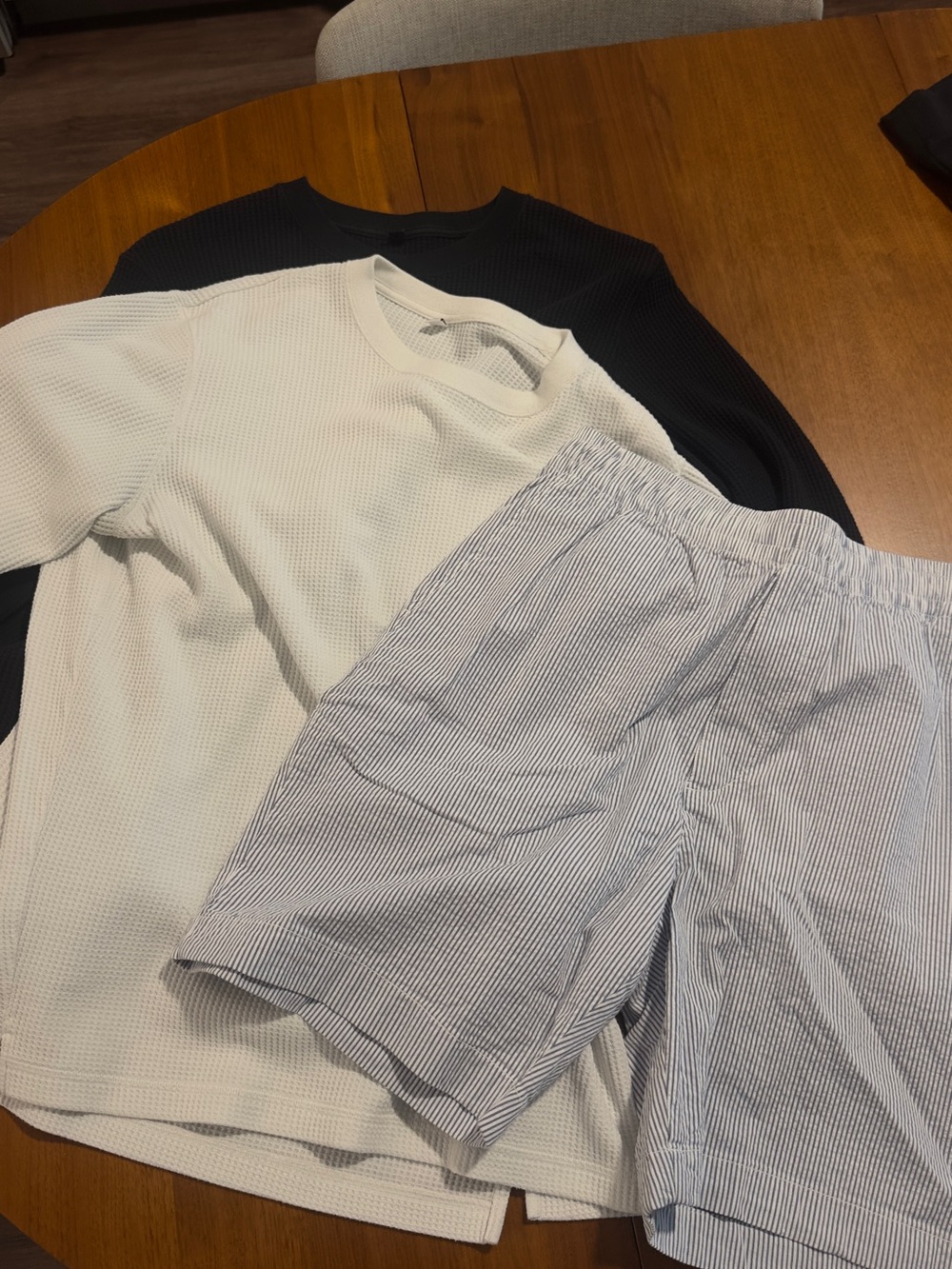 Uniqlo Bundle (3 items) 2 x Waffle Long Sleeve + 1 x Shorts
